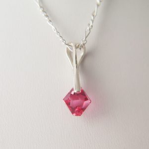 Rose Pink Crystal Pendant 300