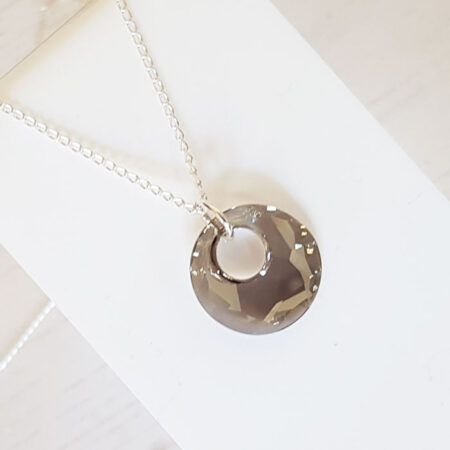 Grey Smokey Crystal Pendant 131