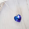 Purple Crystal Heart Pendant 323