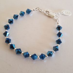 Metallic Blue Crystal Bracelet 193