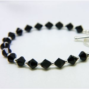 Domino Swarovski Crystal Bracelet Jet