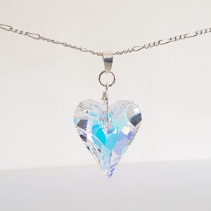 Aurora Borealis Wild Heart Crystal Pendant 392