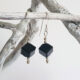 Black Cube Swarovski Crystal Drop Earrings 106