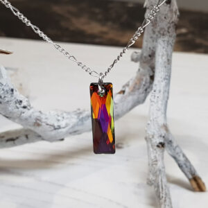 Volcano Rainbow Oblong Pendant 287