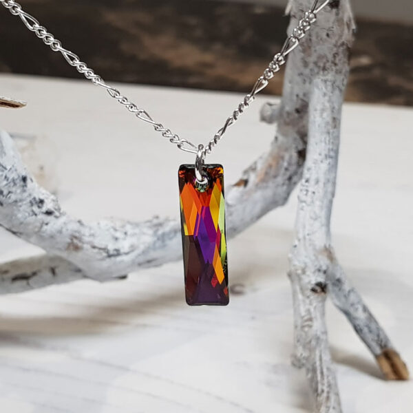 Volcano Rainbow Oblong Pendant 287