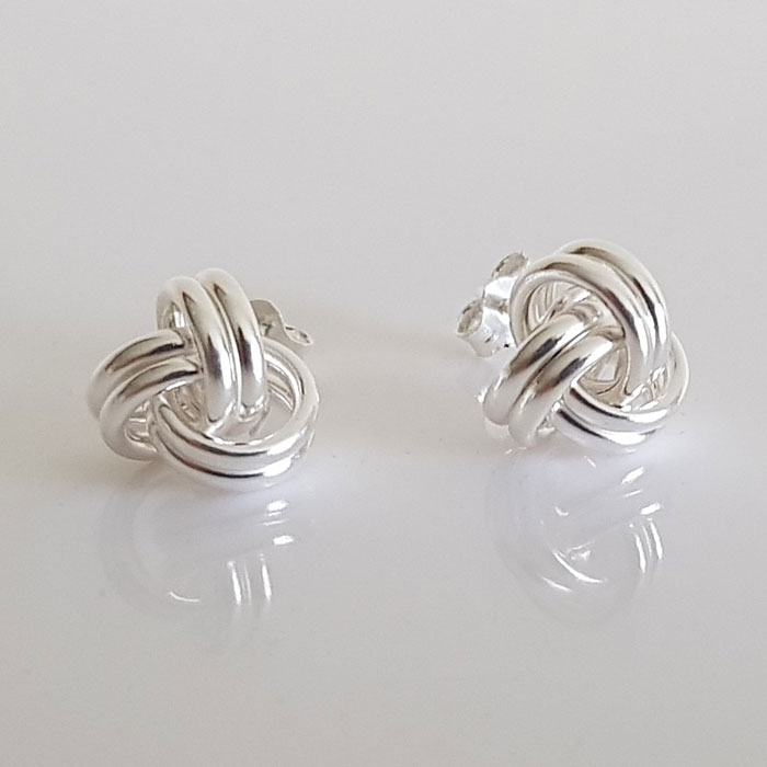 Friendship Knot Sterling Silver Stud 
