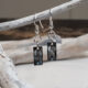 Grey Black Crystal Earrings 292
