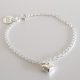 Cleo Silver Heart Charm Bracelet