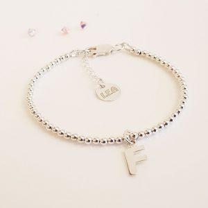 Aria Sterling Silver Initial Bracelet