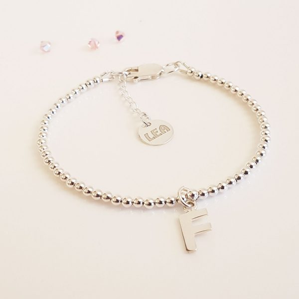 Aria Sterling Silver Initial Bracelet