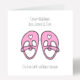 New Baby Shoe Card Pink 160