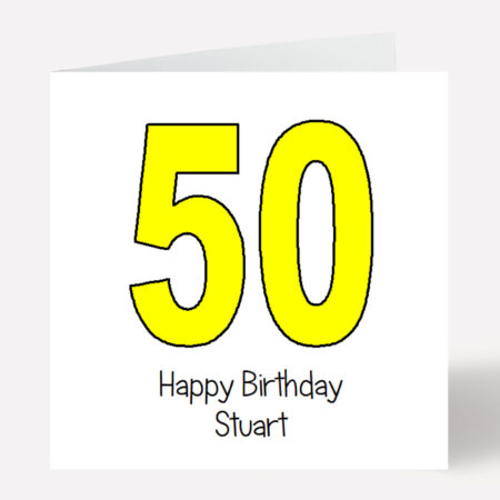 50th Happy Birthday Card 161