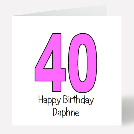 40th Birthday Card Pink 162