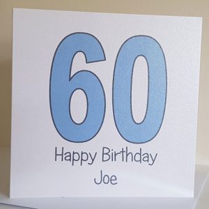 60th Birthday Card Blue 170
