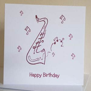Saxophone Birthday Card 179