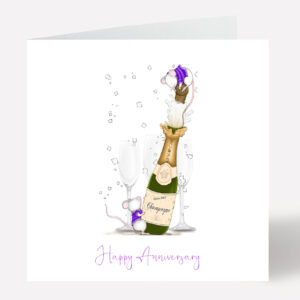 Champagne Anniversary Card 181