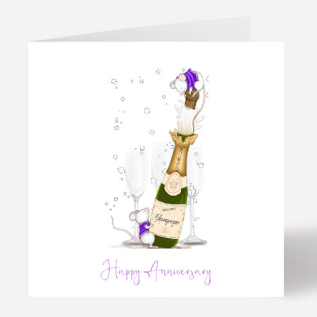 Champagne Anniversary Card 181