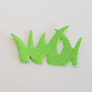 Long Wavy Grass Glitter Die Cut Shapes Toppers
