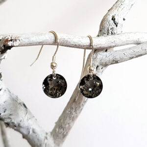 Grey Black Crystal Earrings 281