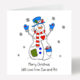 Snowman Christmas Personalised Card 190