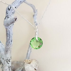 Peridot Crystal Pendant August Birthstone 388