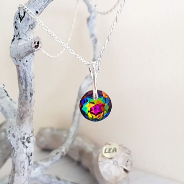 Rainbow Swarovski Crystal Pendant 389