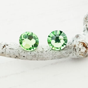 Peridot Crystal Stud Earrings August Birthstone 122