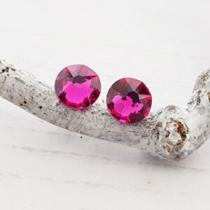 Fuchsia Swarovski Stud Earrings 121