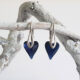 Navy Heart Crystal Earrings 350