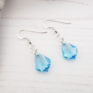 Aquamarine Crystal Earrings March Birthstone 144