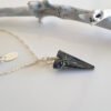 Grey Black Crystal Arrow Pendant 199