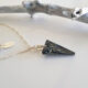 Grey Black Crystal Arrow Pendant 199
