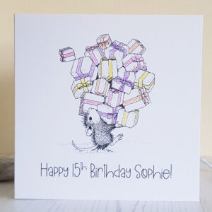 Birthday Card Mouse Parcels 218