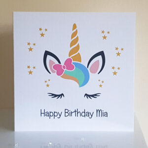 Unicorn Birthday Card 251
