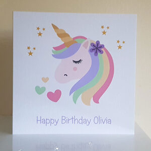 Unicorn Birthday Card 252
