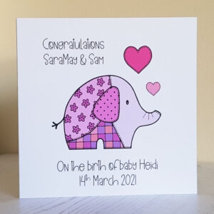 Elephant New Baby Card 273