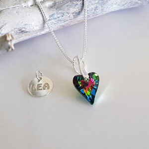 Rainbow Crystal Wild Heart Pendant 421
