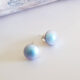 Light Blue Pearl Stud Earrings 393