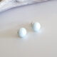 Pale Blue Pearl Stud Earrings 394
