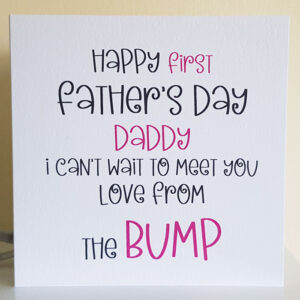Fathers Day Card Pink Bump 291