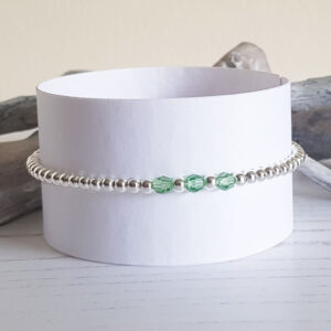 Dainty Birthstone Bracelet Peridot August