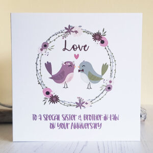 Anniversary Sister Brother in law Card 297