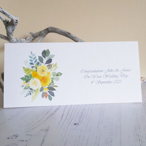Wedding Day Money Wallet 304 Yellow Floral Wedding Money Wallet