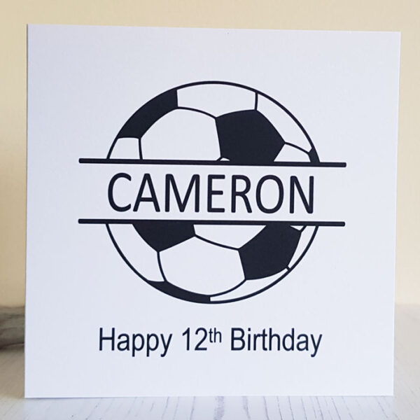 Personalised Football Birthday Card 305