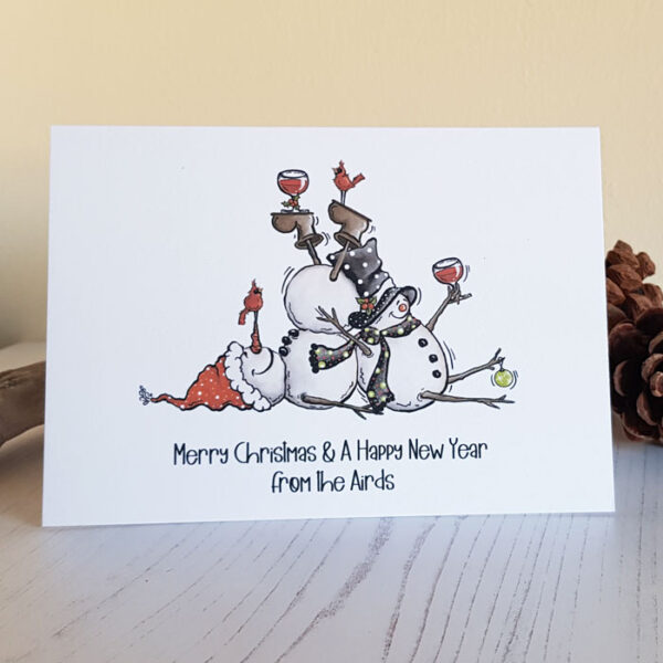 Personalised Snowman Christmas Cards 10 pack