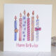 Personalised Candles Birthday Card 330 Candles Star Bow Birthday Card