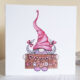 Personalised Pink Gnome Happy Birthday Card
