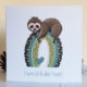 Sloth Rainbow Birthday Card 342 Sloth Rainbow Birthday Card