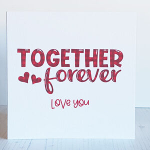 Valentines Day Card Scottish Together Forever