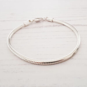 Snake Chain Bracelet Sterling Silver Heavy Weight
